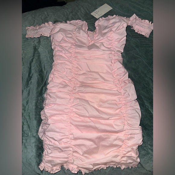 Hot & Delicious Light Pink Ruffled dress - Picture 1 of 3